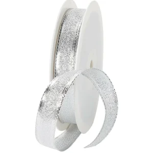 Geschenkband^DecoWoerner Geschenkband 15 Mm Breit 25 M silber