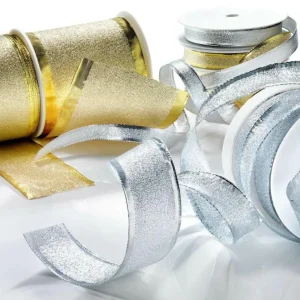 Geschenkband^DecoWoerner Geschenkband 15 Mm Breit 25 M silber