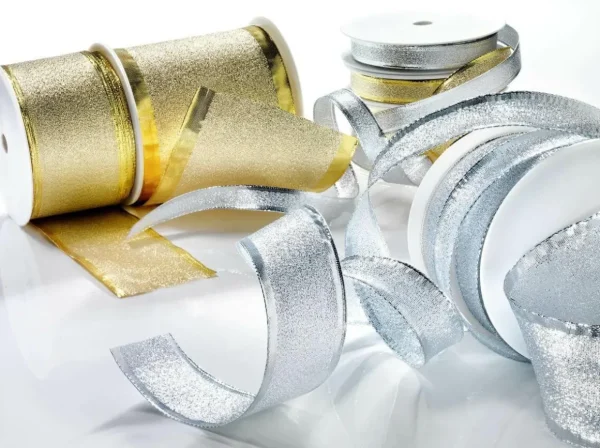 Geschenkband^DecoWoerner Geschenkband 15 Mm Breit 25 M silber