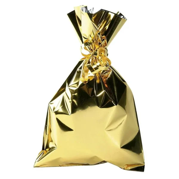 Geschenksäckchen^DecoWoerner Geschenkbeutel, Glänzend, , 15 X 25 Cm gold