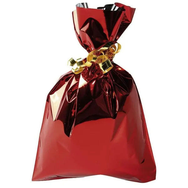 Geschenksäckchen^DecoWoerner Geschenkbeutel, Glänzend, , 15 X 25 Cm rot