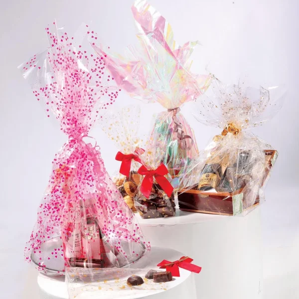 Geschenkfolie^DecoWoerner Geschenkfolie Sterne 70 Cm, 100 M transparent