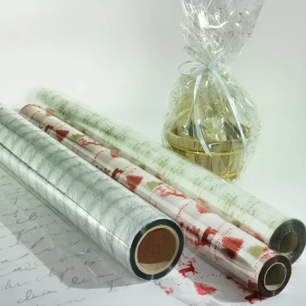Geschenkfolie^DecoWoerner Geschenkfolie Sterne 70 Cm, 100 M transparent