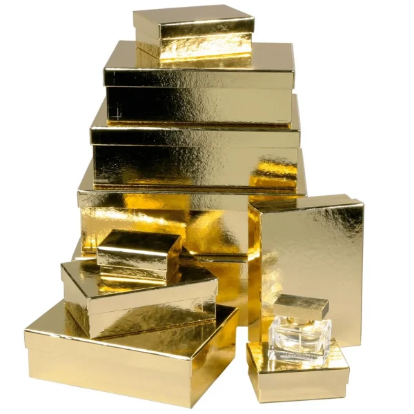 Geschenkboxen^DecoWoerner Geschenkkartonage, , 10tlg. gold