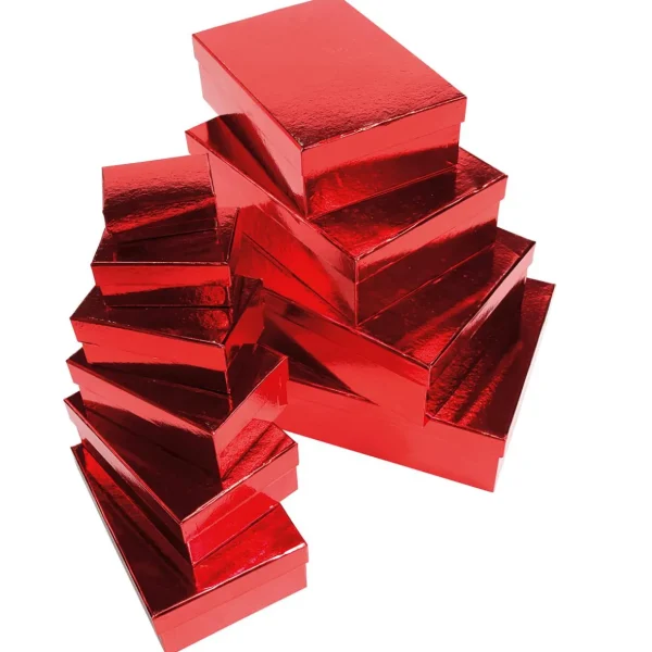 Geschenkboxen^DecoWoerner Geschenkkartonage, , 10tlg. rot