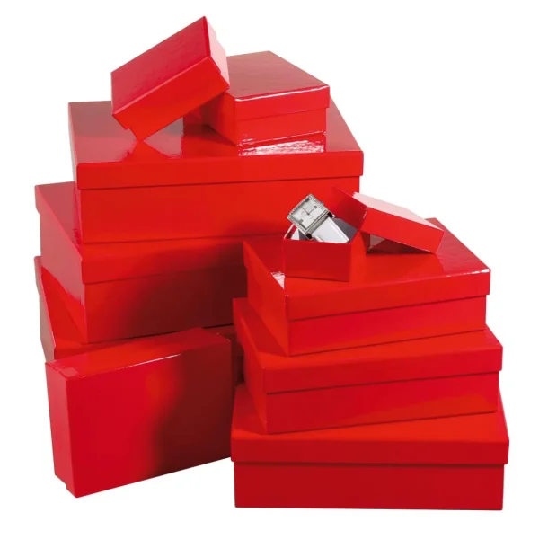 Geschenkboxen^DecoWoerner Geschenkkartonage, , 10tlg. rot