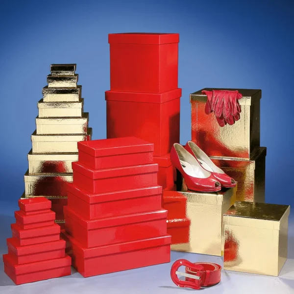 Geschenkboxen^DecoWoerner Geschenkkartonage, , 10tlg. rot