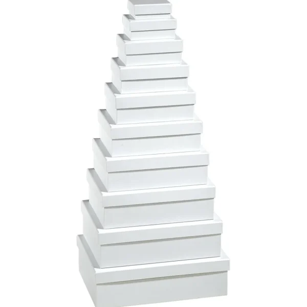 Geschenkboxen^DecoWoerner Geschenkkartonage, , 10tlg. weiß