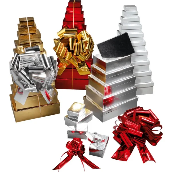 Geschenkboxen^DecoWoerner Geschenkkartonage, , 10tlg. weiß