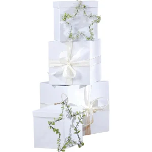Geschenkboxen^DecoWoerner Geschenkkartonage, , 4tlg. weiß