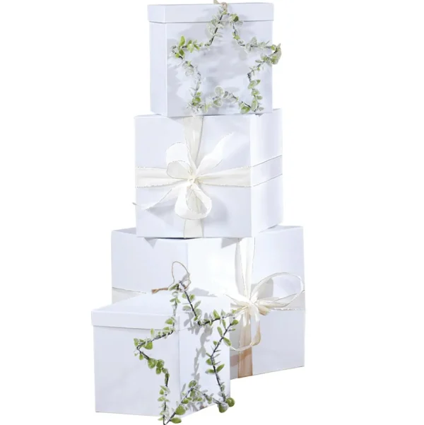 Geschenkboxen^DecoWoerner Geschenkkartonage, , 4tlg. weiß