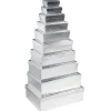 Geschenkboxen^DecoWoerner Geschenkkartonagen Geschenkboxen , 10 Stück 6,5 X 3,5 X 8,5 Bis 22 X 9,5 X 31 Cm (B X H X L) silber