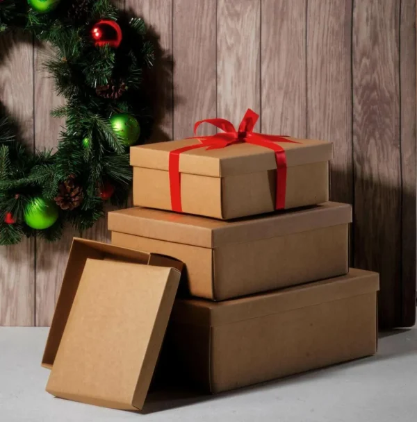 Geschenkboxen^DecoWoerner Geschenkkartons 45,5 X 32 X 15 Cm 10 Stück braun