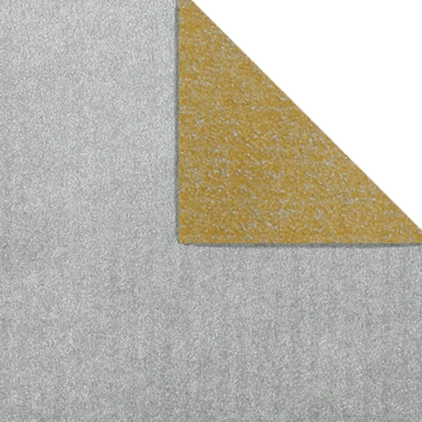 Geschenkpapier^DecoWoerner Geschenkpapier Bicolor Rolle Silber 50 Cm X 50 M gold