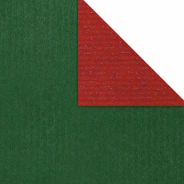 Geschenkpapier^DecoWoerner Geschenkpapier Bicolor Secare Rolle 50 Cm, 100 M, Dunkel Rot grün