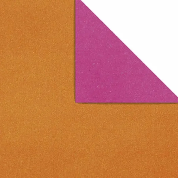 Geschenkpapier^DecoWoerner Geschenkpapier Bicolor Secare Rolle 50 Cm, 100 M, Pink orange