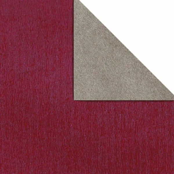 Geschenkpapier^DecoWoerner Geschenkpapier Bicolor Secare Rolle 50 Cm, 250 M, Beere silber