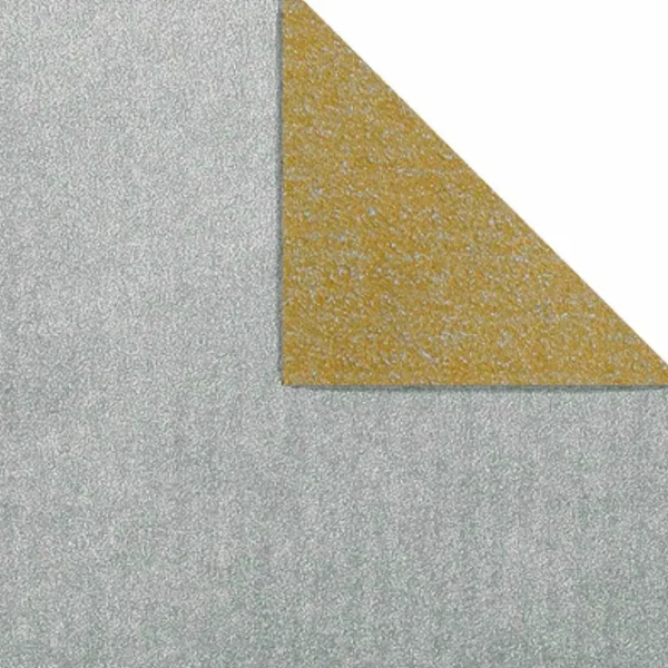 Geschenkpapier^DecoWoerner Geschenkpapier Bicolor Secare Rolle 50 Cm, 100 M, Silber gold