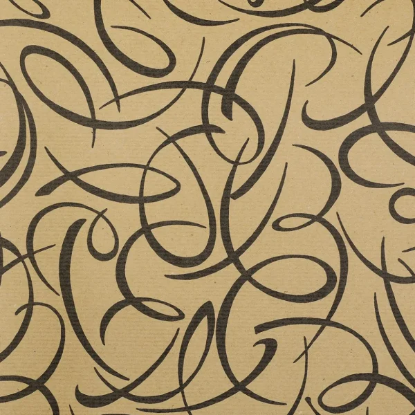 Geschenkpapier^DecoWoerner Geschenkpapier Kringel Braun / Schwarz, 70cm Breit, 40 M Rolle