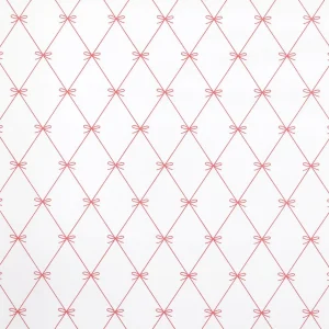 Geschenkpapier^DecoWoerner Geschenkpapier Schleifchen Weiß / Rot, 70cm Breit, 40 M Rolle