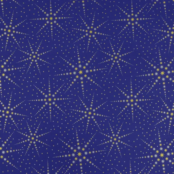 Geschenkpapier^DecoWoerner Geschenkpapier Sternchen / Gold / Silber blau