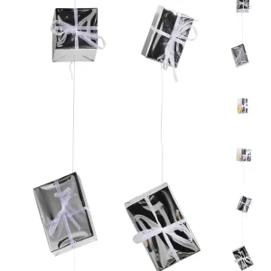 Weihnachtsfiguren^DecoWoerner Geschenkpäckchen-Kette silber
