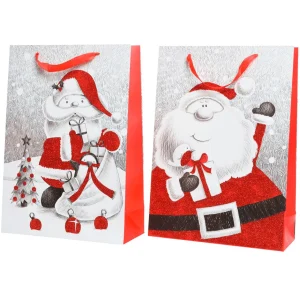 Geschenk- & Tragetaschen^DecoWoerner Geschenktasche „Weihnachtsmann“ 6tlg. Set 48 Cm Hoch rot