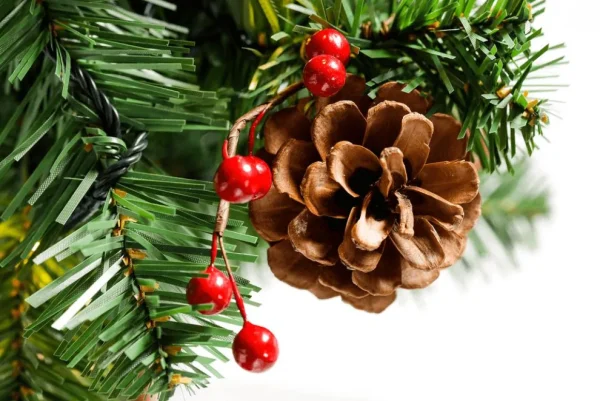 Weihnachtsgirlanden^DecoWoerner Geschmückte Facongirlande „Poinsettia“, 180 Cm rot
