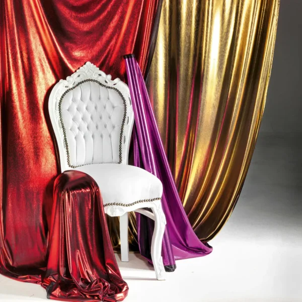 Stoffe^DecoWoerner Glanzstoff Folienjersey 110 Cm Breit gold