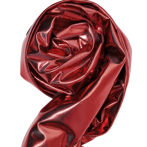 Stoffe^DecoWoerner Glanzstoff Folienjersey , 110 Cm Breit rot