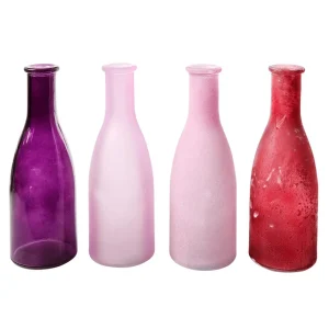 Sommerdeko | Pflanzengefäße & Dekorationshilfen^DecoWoerner Glasvasen-Set 18 Cm Hoch, 4tlg., Pink/ rosa