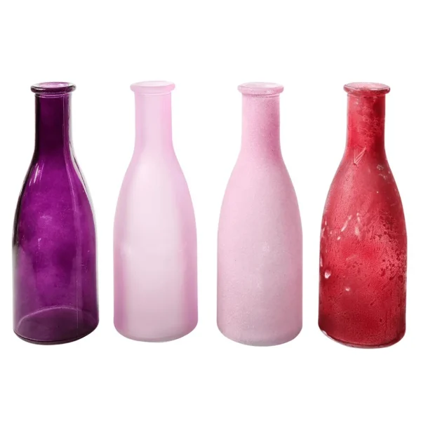 Sommerdeko | Pflanzengefäße & Dekorationshilfen^DecoWoerner Glasvasen-Set 18 Cm Hoch, 4tlg., Pink/ rosa