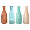 Pflanzengefäße & Dekorationshilfen^DecoWoerner Glasvasen-Set 18 Cm Hoch, 4tlg., Türkis/sand mehrfarbig