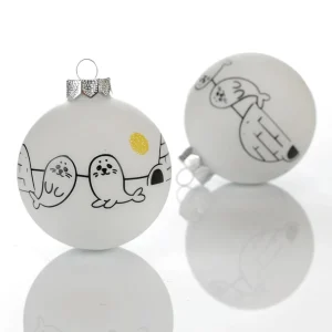 Weihnachtskugeln^DecoWoerner Glas-Weihnachtskugel "Arctic" 8 Cm, 12 Stück weiß
