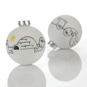 Weihnachtskugeln^DecoWoerner Glas-Weihnachtskugel "Arctic" 8 Cm, 12 Stück weiß