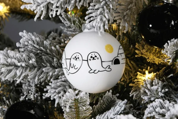 Weihnachtskugeln^DecoWoerner Glas-Weihnachtskugel "Arctic" 8 Cm, 12 Stück weiß