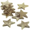 Streudeko | Weihnachtssterne^DecoWoerner Glitter Sterne , 12 Stück gold