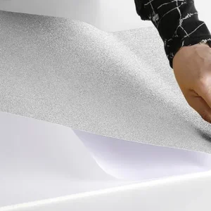 Lack- Dekor- & Stanzoptikfolien^DecoWoerner Glitzer-Folie Selbstklebend 50 Cm X 5 M Rolle silber