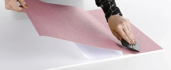 Lack- Dekor- & Stanzoptikfolien^DecoWoerner Glitzer-Folie Selbstklebend 50 Cm X 5 M Rolle rosa
