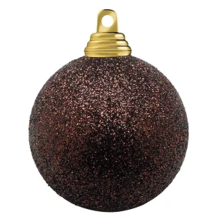 Weihnachtskugeln^DecoWoerner Glitzer-Weihnachtskugeln In Schoko Aus Kunststoff, 6 Cm Ø – 6 Stück braun