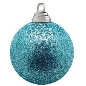 Weihnachtskugeln^DecoWoerner Glitzer-Weihnachtskugeln In Hell Aus Kunststoff, 6 Cm Ø – 6 Stück blau