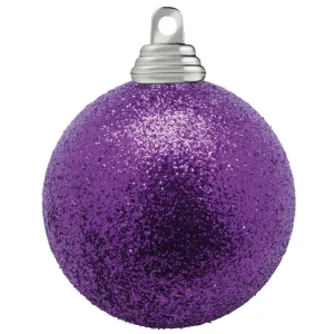 Weihnachtskugeln^DecoWoerner Glitzer-Weihnachtskugeln In Lila Aus Kunststoff, 6 Cm Ø – 6 Stück violett