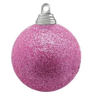Weihnachtskugeln^DecoWoerner Glitzer-Weihnachtskugeln In Orchidee Aus Kunststoff, 6 Cm Ø – 6 Stück violett