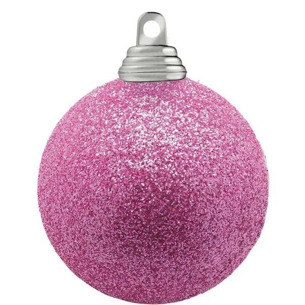Weihnachtskugeln^DecoWoerner Glitzer-Weihnachtskugeln In Orchidee Aus Kunststoff, 6 Cm Ø – 6 Stück violett