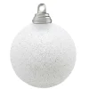 Weihnachtskugeln^DecoWoerner Glitzer-Weihnachtskugeln In Aus Kunststoff, 6 Cm Ø – 6 Stück weiß
