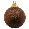 Weihnachtskugeln^DecoWoerner Glitzer-Weihnachtskugeln In Mokka Aus Kunststoff braun