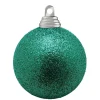 Weihnachtskugeln^DecoWoerner Glitzer-Weihnachtskugeln In Aqua Aus Kunststoff, 6 Cm Ø – 6 Stück grün