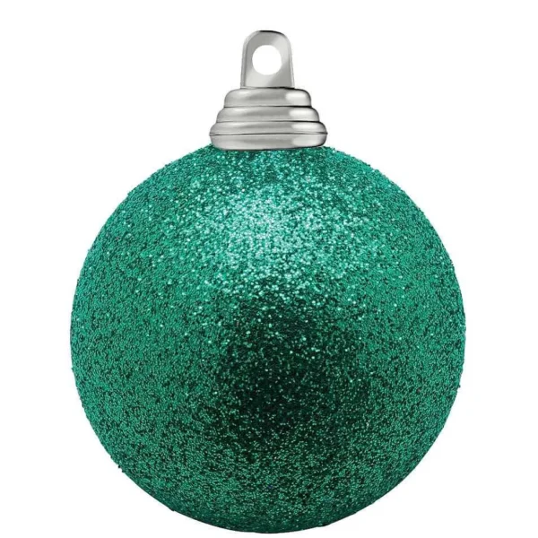 Weihnachtskugeln^DecoWoerner Glitzer-Weihnachtskugeln In Aqua Aus Kunststoff, 6 Cm Ø – 6 Stück grün