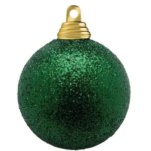 Weihnachtskugeln^DecoWoerner Glitzer-Weihnachtskugeln In Tannen Aus Kunststoff, 6 Cm Ø – 6 Stück grün