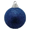 Weihnachtskugeln^DecoWoerner Glitzer-Weihnachtskugeln In Nacht Aus Kunststoff, 6 Cm Ø – 6 Stück blau